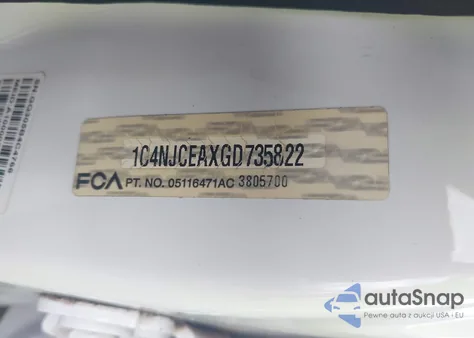 2016 Jeep Compass Latitude from USA, damaged, VIN 1C4NJCEAXGD735822